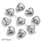 Silver color / 1 Piece Simple Classic Style Heart  Shape Stainless Steel  Gold Color Women's Pendant 